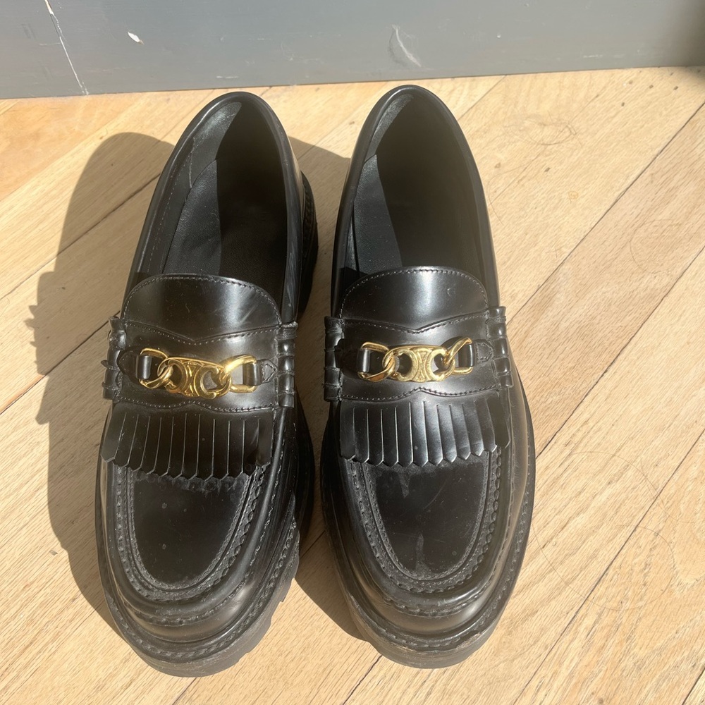 Celine Black Margaret Loafers